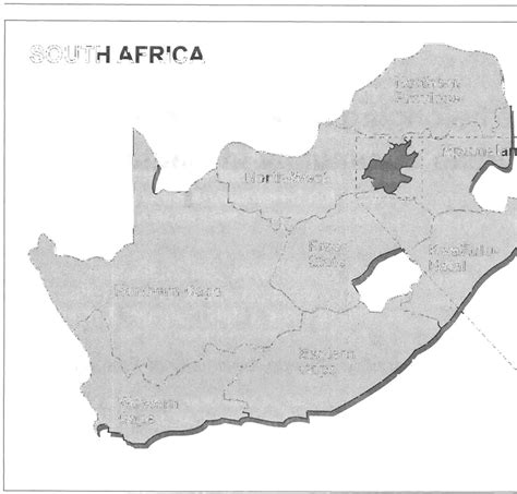 Map showing the geographic locality of Boksburg in Gauteng, South ...