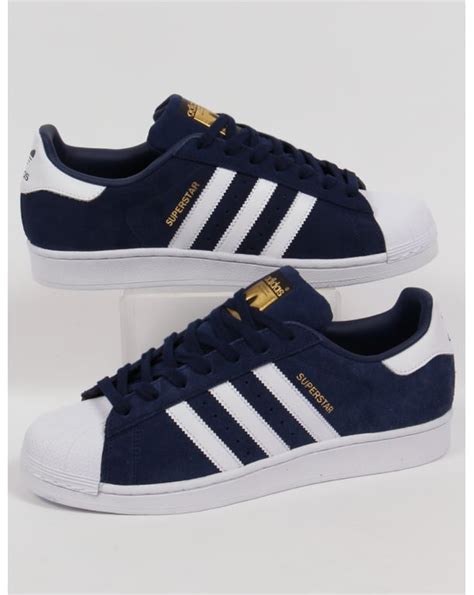 Adidas Superstar Suede Trainers Navy/white,originals,shell toe,shoe