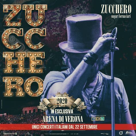 Zucchero: nel 2020, 10 concerti in esclusiva all'Arena di Verona dal 22 ...