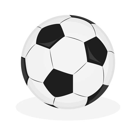 Cartoon football ball. Isolated soccer ball on a white background. Stock vector. Flat ...