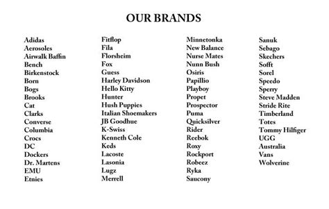 Shoe Brand Name Ideas - unique nicknames