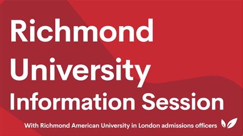 Richmond University - The American University in London Info Session ...