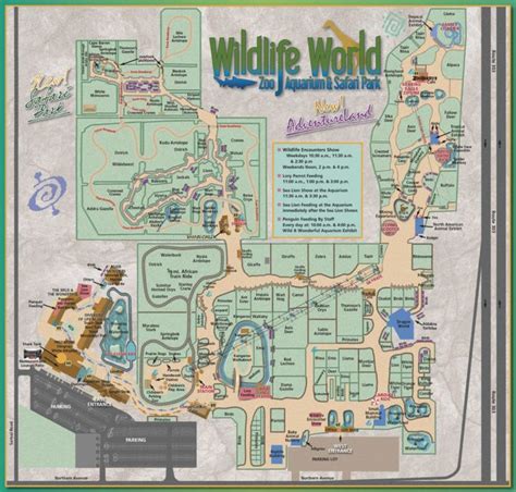 Park Map - Wildlife World in 2020 | Zoo animals list, Safari park ...