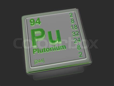 Plutonium. Chemical element. | Stock image | Colourbox