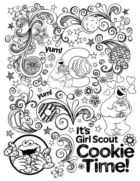 Girl scout coloring pages cookies – Artofit