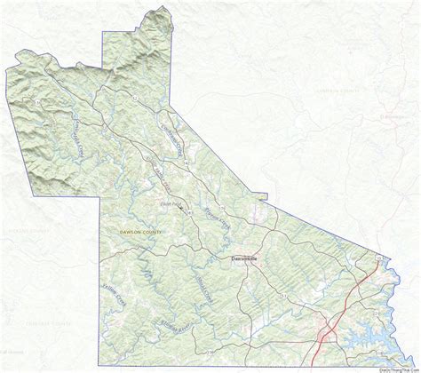 Map of Dawson County, Georgia - Thong Thai Real