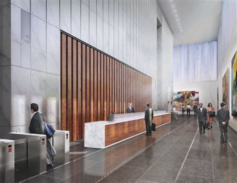 The Evolving Design of 1WTC - Freedom Tower | Lobby design, Hotel lobby design, Office reception ...