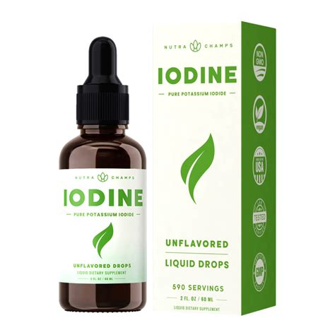 NutraChamps Iodine Drops (1-2 Year Supply) Vegan Nascent Iodine ...