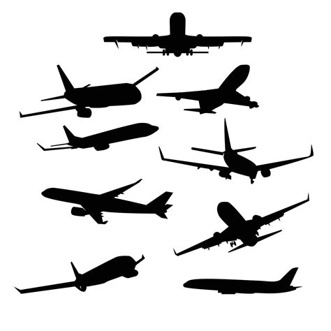 plane silhouette vector bundle 20367568 Vector Art at Vecteezy