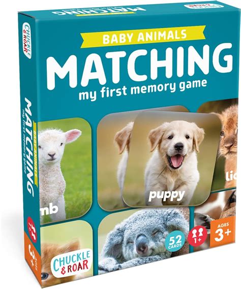 Amazon.com: Chuckle & Roar Matching Game Baby Animals - Board Game for Kids 3 and up ...