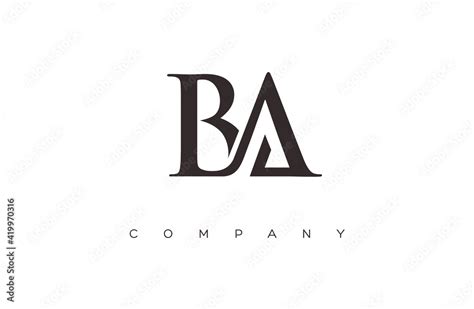 initial BA logo design vector Stock Vector | Adobe Stock