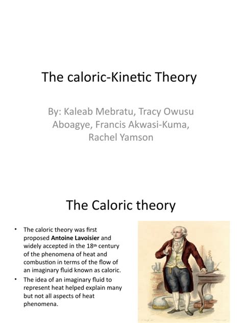 From Caloric Theory to Kinetic Theory: A History of the Development of Models to Explain Heat ...