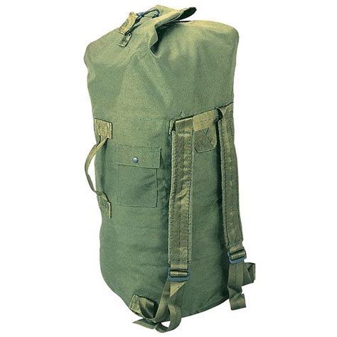 Olive Drab - Military Enhanced Double Strap Duffle Bag 24 in. x 36 in. - Cordura Nylon - Galaxy ...