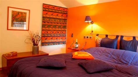 Purple and orange Bedroom Decor - Master Bedroom Interior Design Check more at http ...