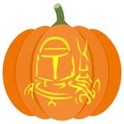 Mandalorian Pumpkin Stencil | Free Printable Papercraft Templates