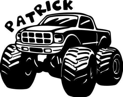 Monster Truck with name car decal - TenStickers