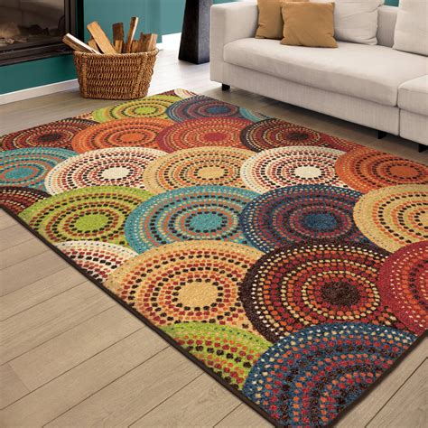 Better Homes & Gardens Bright Dotted Circles Area Rug or Runner - Walmart.com