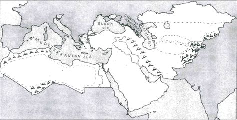 Southwest Asia Physical Map Blank