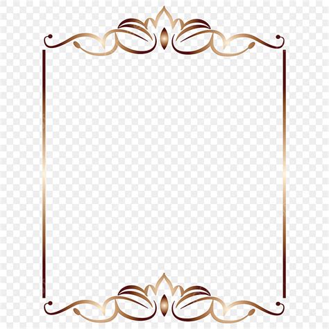 Royal Gold Frame Vector Art PNG, Royal Gold Frame Png Element, Gold ...