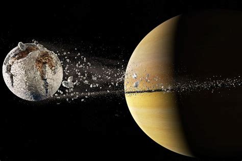 #space #art: #saturn rings formation, titan-sized #moon passing too close? | @carolynporco ...