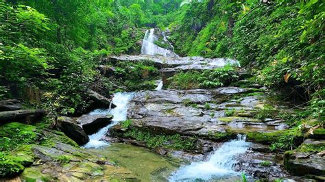 majestic waterfall - relaxing waterfall nature sounds for deep sleep, meditation, study, ASMR ...