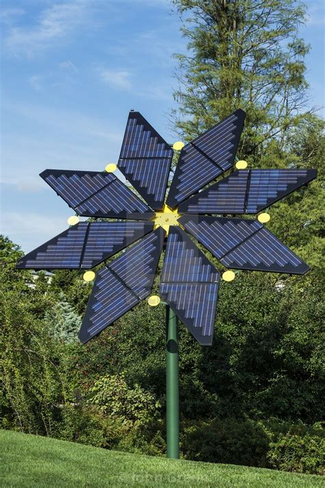 Solar panels in the form of a flower, Longwood Gardens, Pennsylvania ...