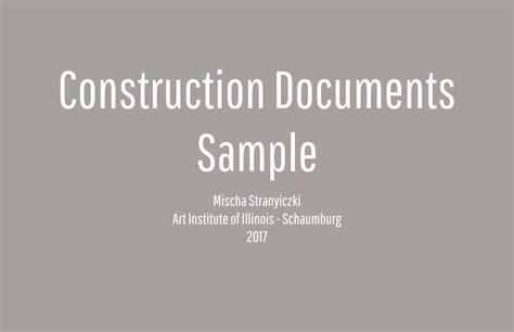 Construction Documents Sample by Mischa - Issuu