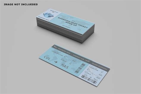 Premium PSD | Boarding pass mockup