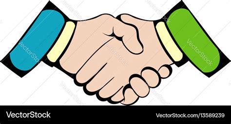 Handshake icon icon cartoon Royalty Free Vector Image