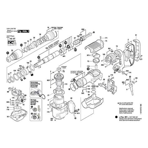 Bosch Spare Parts for Demolition Hammer GSH 5 E - 0611318703