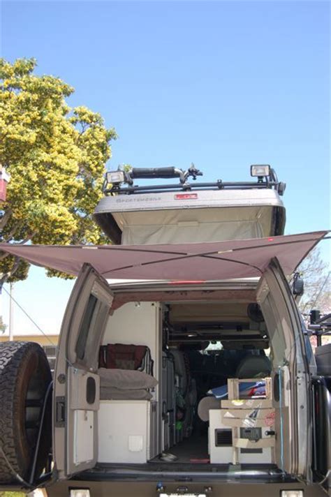 DIY Rear Awning - Sportsmobile Forum | Camper awnings, Van life, Camper