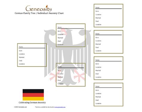 German Genealogy Family Tree Form