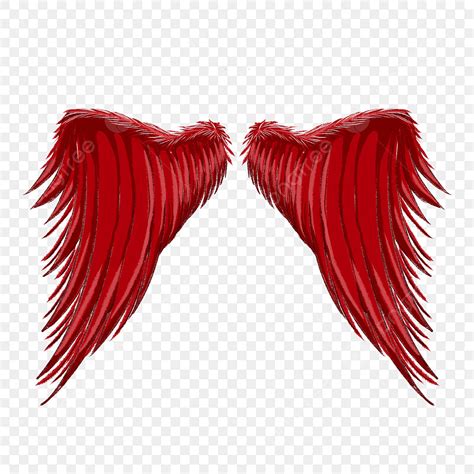 Angel Devil Wing White Transparent, Red Devil Devil Angel Feather Wings, Feather, Angel, Red PNG ...