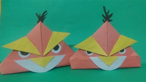 Origami, How To Make Angry Bird Origami, Paper Angry Bird, Paper Pastime, English