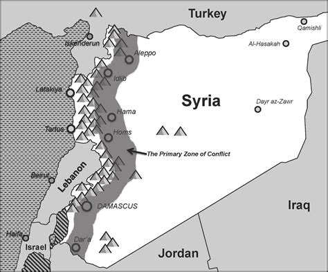 Map: Syria's Primary Zone of Conflict