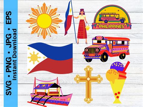 Philippines Svg Filipino Svg Filipino Stickers Filipino Clipart Filipino Flag Halo Halo ...