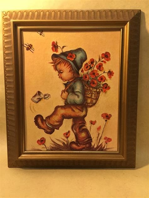 Set of 2 Vintage Hummel Prints Framed