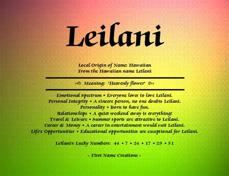 Leilani | Names with meaning, Meant to be, Names