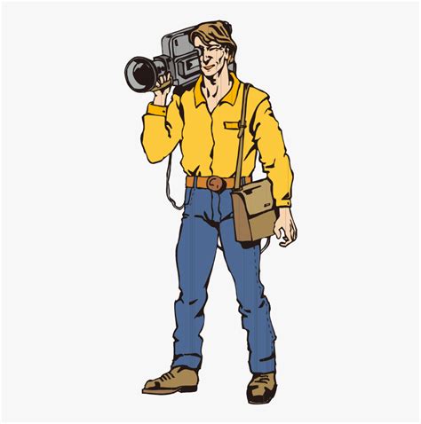 Photography Clipart Cameraman - Camera Man Cartoon Images Free, HD Png Download - kindpng