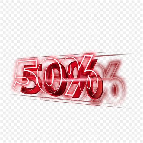 50 Percent Off Vector Hd Images, Red 50 Percent Off Discount Sale ...