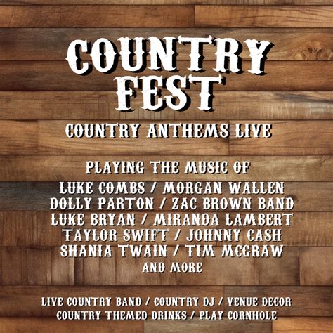 Country Fest - Country Anthems Live - Hangar 34