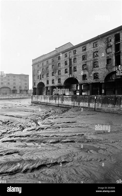 Liverpool Albert Docks before renovation.Photographed in1980 Stock ...