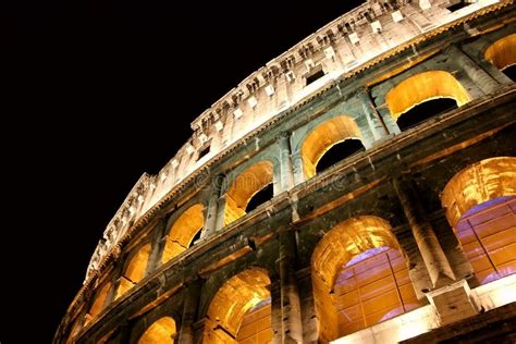 Colosseum night view stock photo. Image of architecture - 9079274