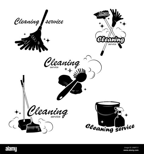 Cleaning service badges set Stock Vector Image & Art - Alamy