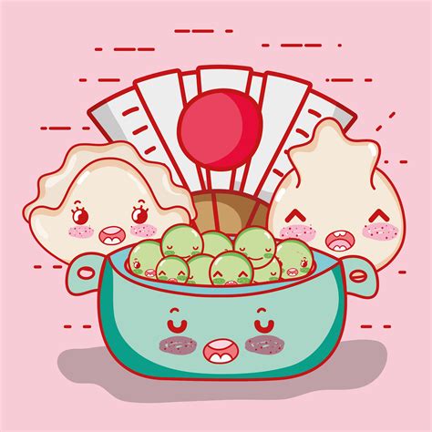 Japanese food cute kawaii cartoon 624840 Vector Art at Vecteezy