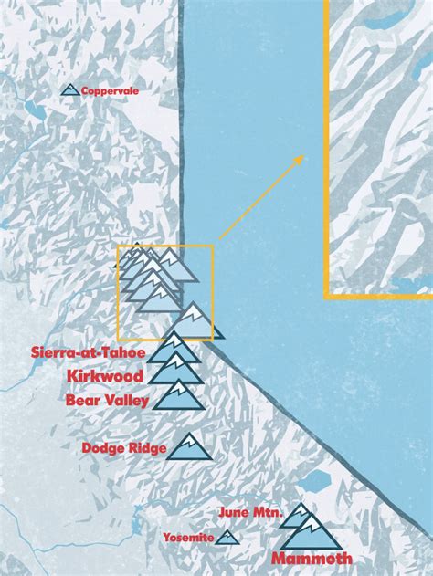 California Ski Resorts Poster Map - Best Maps Ever