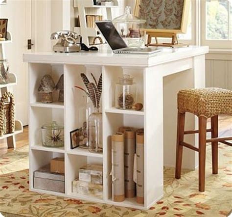 White Cubby Craft Table