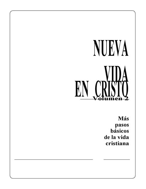 Taller nueva vida en cristo by Javier Perez - Issuu