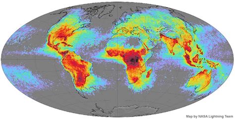 World Lightning Strikes Map