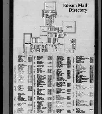 Edison Mall directory 1989 - Newspapers.com™